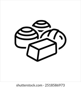 Vector line icon for chocolate
