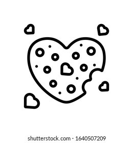 Vector line icon for chocolate day