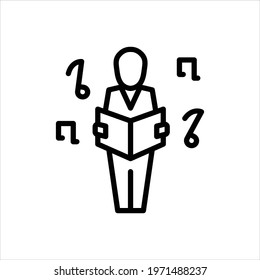 Vector line icon for choir