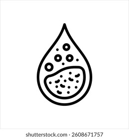 Vector line icon for cholesterol