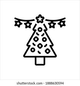 Icono de línea de vector para navidad