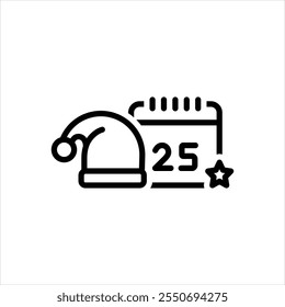 Vector line icon for christmas