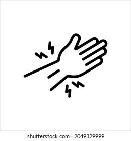 Icono de línea de vector para crónico