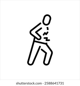 Vector line icon for chronic pain