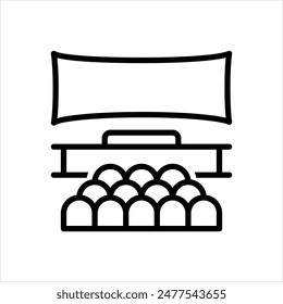 Vector line icon for cinema