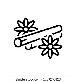 Vector line icon for cinnamon
