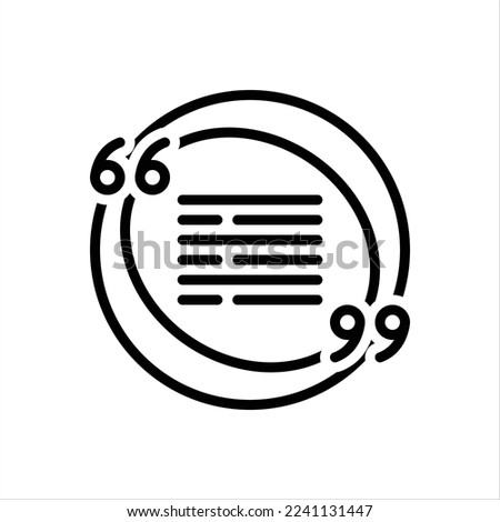 Vector line icon for cited