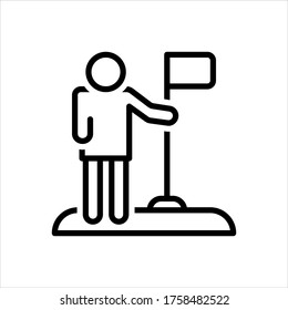 Icono de línea de vector para ciudadano