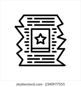 Vector line icon for classified