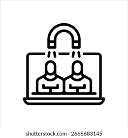 Icono de línea de Vector para la participación del cliente