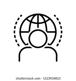 Vector line icon for clients