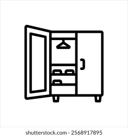 Vector line icon for closet doors
