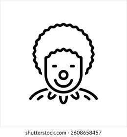 Vector line icon for clown