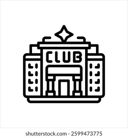 Vector line icon for club