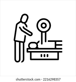 Vector line icon for coach