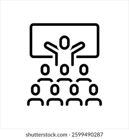 Vector line icon for coaching