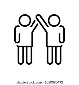 Icono de línea de vector para la coalición