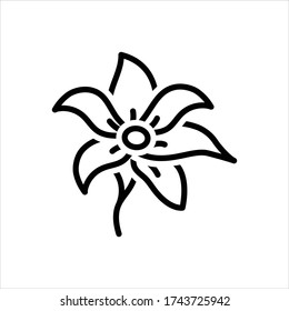 Vector line icon for cobra saffron