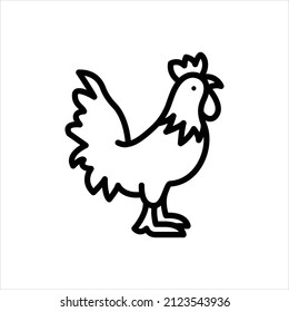 Vector line icon for cocks