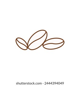 Vector line icon of coffee beans.