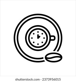 Vector line icon for coffee break