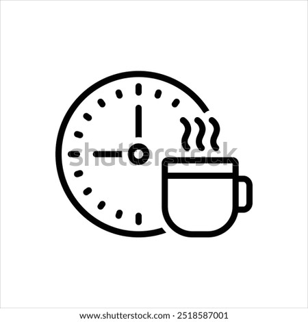 Vector line icon for coffee break