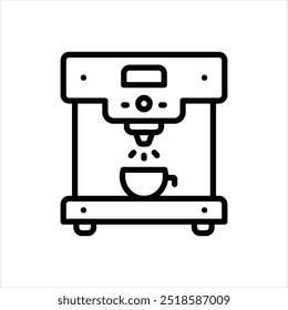 Vector line icon for coffee machine