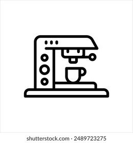 Vector line icon for coffee maker