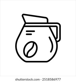 Vector line icon for coffee pot