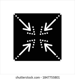 vector line icon for collapse