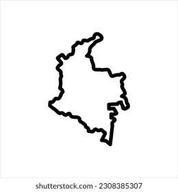 Icono de línea de vector para colombia