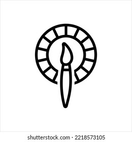 Icono de línea de vector para colores