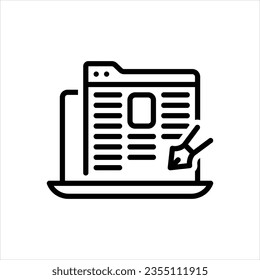 Vector line icon for columnists
