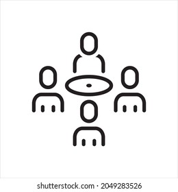 Vector Line Icon Committees Stock Vector (Royalty Free) 2049283526 ...