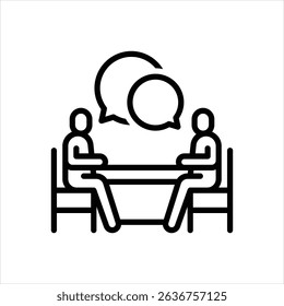 Vector line icon for communication