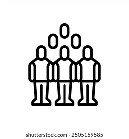 Vector line icon for community