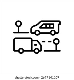 Icono de línea de Vector para el trayecto diario