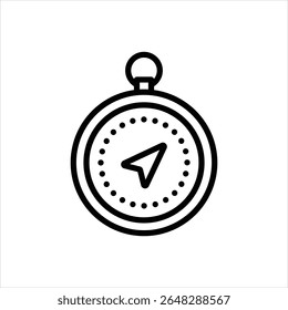 Vector line icon for compass