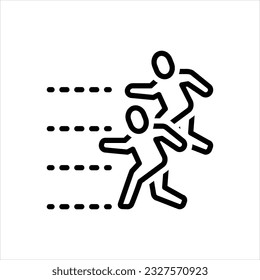 Vector line icon for competing