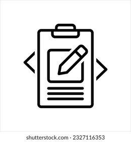 Vector line icon for composed