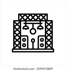 Vector line icon for concert