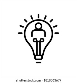 Icono de línea de vector para conclusión