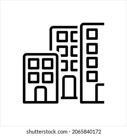 Vector line icon for condo