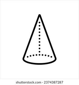 Vektorliniensymbol für den Kegel