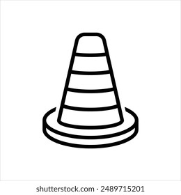Vector line icon for cone