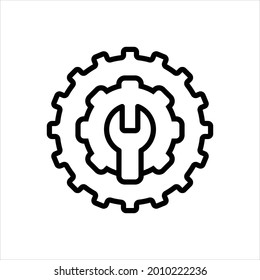 Vector line icon for configure