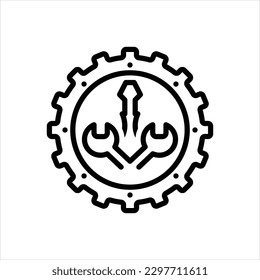 vector line icon for configured