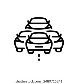 Vector line icon for congestion