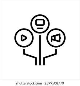 Vector line icon for connect