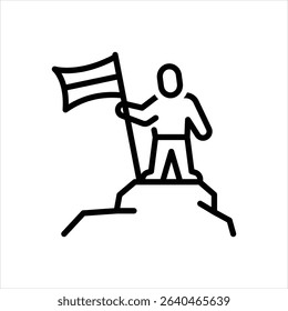 Vector line icon for conquest